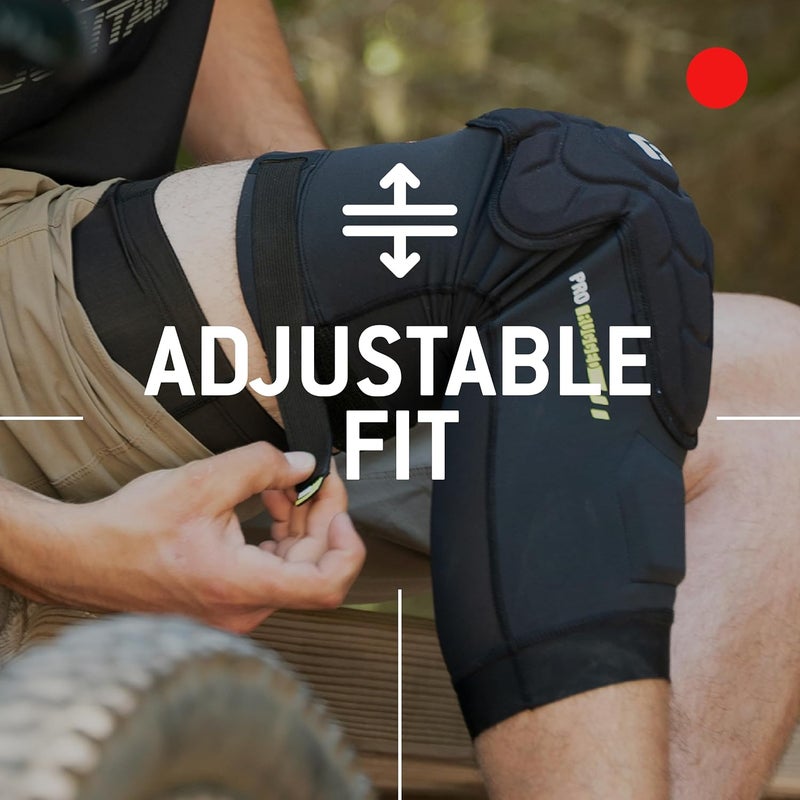 G-Form Pro-Rugged 2 MTB Knee Guards - Compression Knee Gear for Protection - Comfortable for Men & Women - Breathable & Durable Guards for Mountain Biking - Black, Adult Medium - Image 4